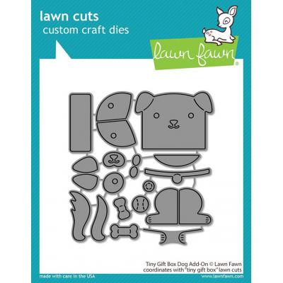 Lawn Fawn Lawn Cuts - Tiny Gift Box Dog Add-On
